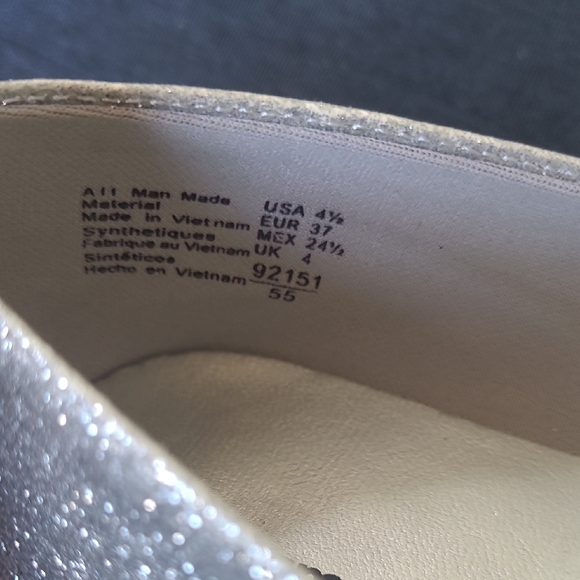 🟩🟩 Smartfit Women's Glitter Flats - Silver NWT - Picture 5 of 5